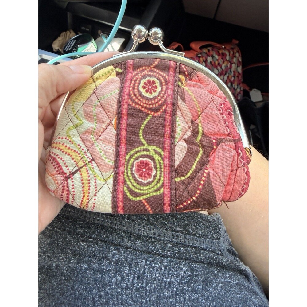 Vera Bradley Buttercup (Retired) Double Kiss Lock Coin Purse